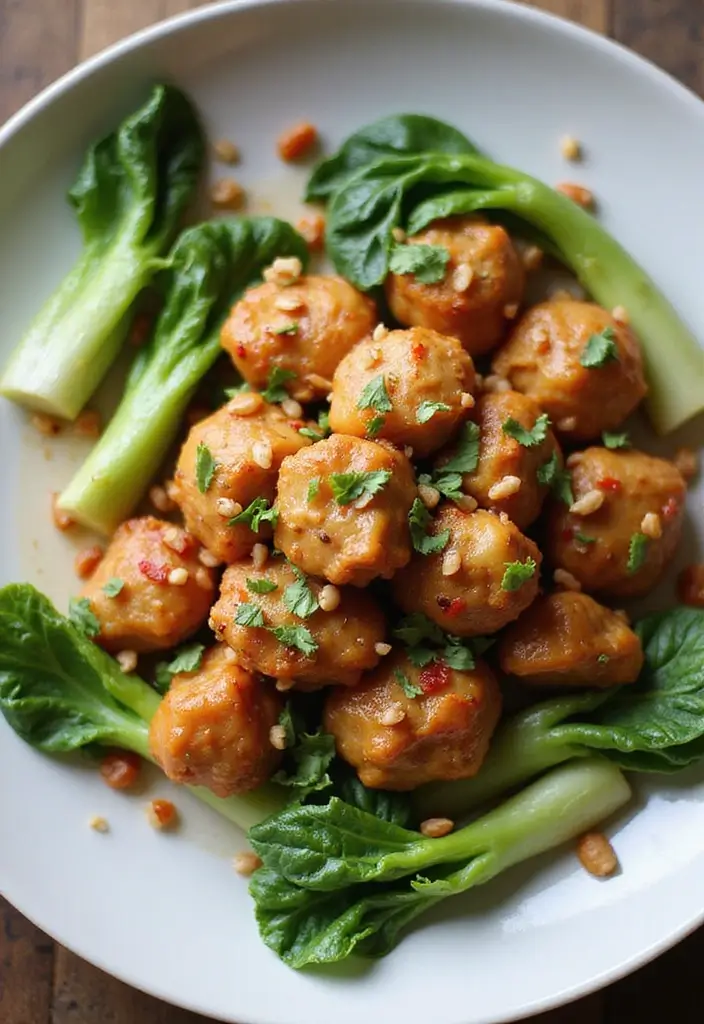 29 Healthy Bang Bang Chicken Recipes That Are Sweet and Spicy - 29. Bang Bang Chicken and Bok Choy