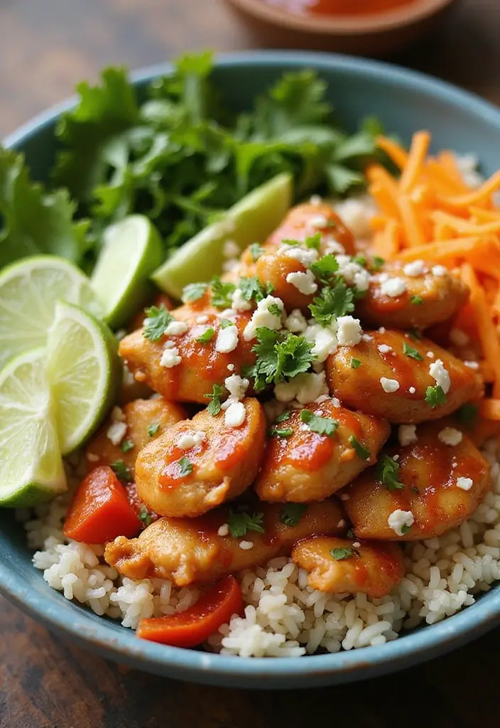 29 Healthy Bang Bang Chicken Recipes That Are Sweet and Spicy - 3. Bang Bang Chicken Bowls