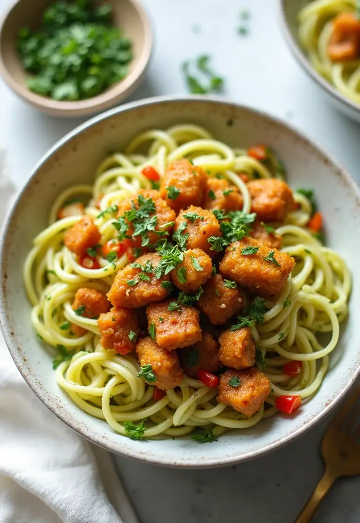 29 Healthy Bang Bang Chicken Recipes That Are Sweet and Spicy - 5. Bang Bang Chicken Zoodles