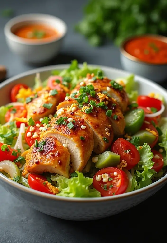 29 Healthy Bang Bang Chicken Recipes That Are Sweet and Spicy - 8. Bang Bang Chicken Salad