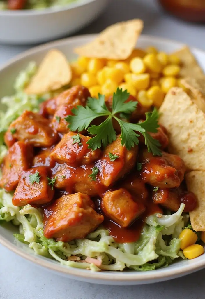 29 Healthy Chicken Burrito Bowl Recipes Full of Protein - 10. BBQ Chicken Bowl