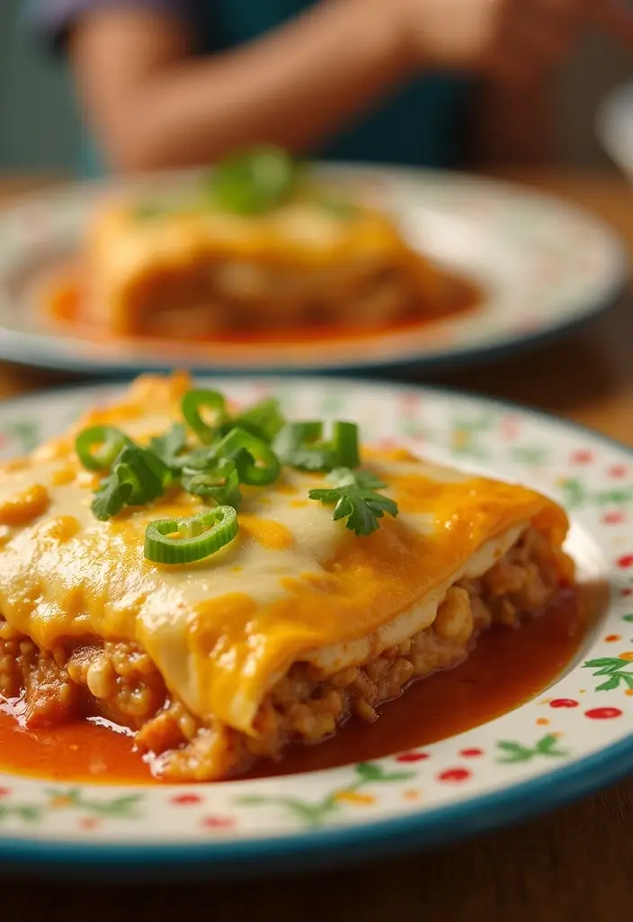 29 Healthy Chicken Enchilada Casserole Recipes That Comfort - 19. Kid-Friendly Chicken Enchilada Casserole