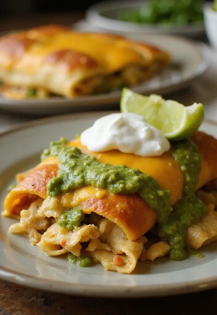 29 Healthy Chicken Enchilada Casserole Recipes That Comfort - 26. Chicken Enchilada Casserole with Salsa Verde
