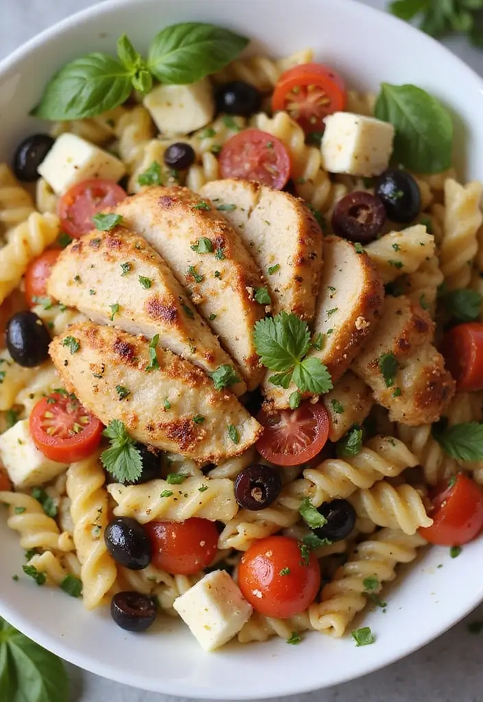 29 Healthy Chicken Pasta Salad Recipes That Taste Amazing - 27. Italian Chicken Pasta Salad