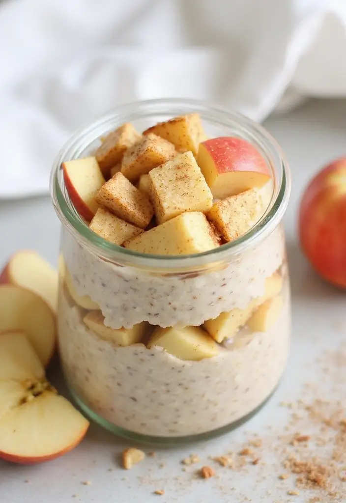 29 Healthy Dinner Recipes for Kids That Are Nutritious - 17. Apple Cinnamon Overnight Oats