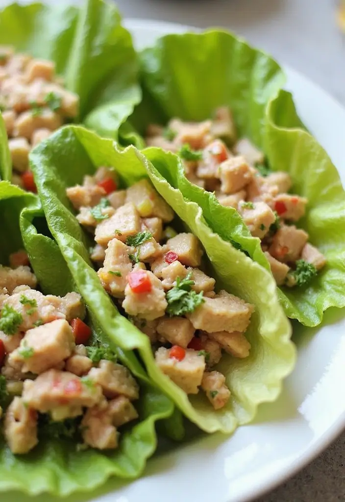 29 Healthy Dinner Recipes for Kids That Are Nutritious - 18. Tuna Salad Lettuce Wraps