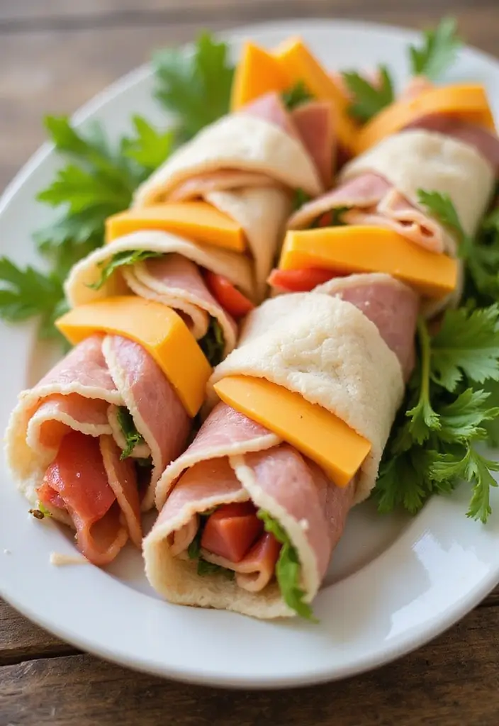 29 Healthy Dinner Recipes for Kids That Are Nutritious - 23. Meat and Cheese Roll-Ups