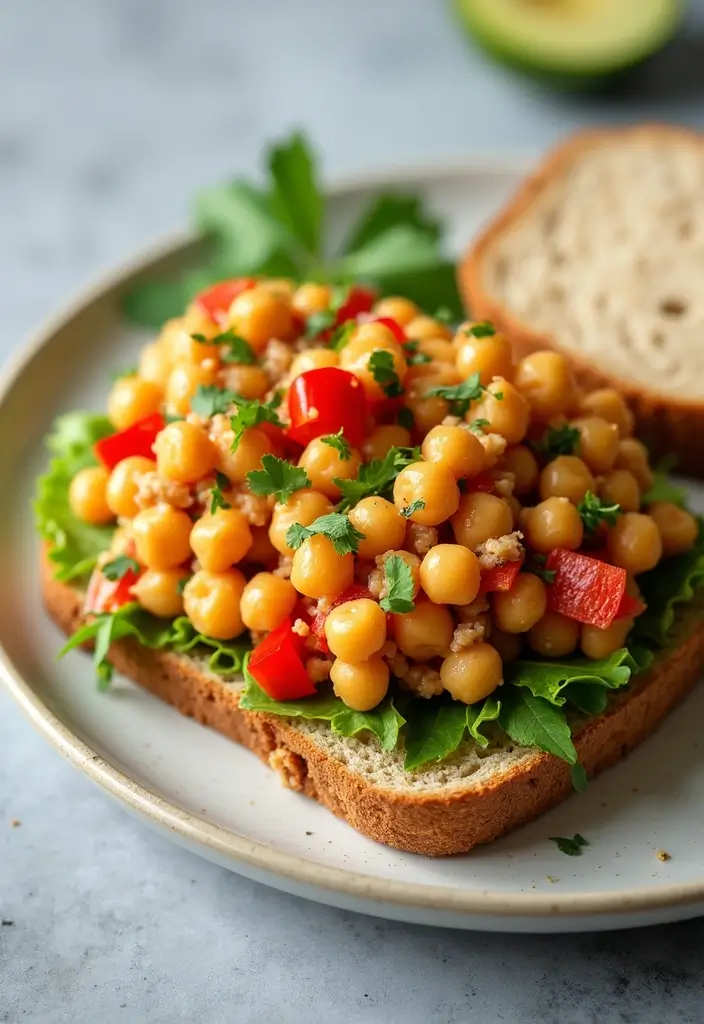 29 Healthy Dinner Recipes for Kids That Are Nutritious - 27. Chickpea Salad Sandwich