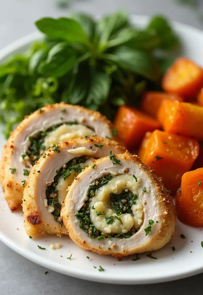 29 Healthy Dinner Recipes for Kids That Are Nutritious - 9. Spinach and Feta Stuffed Chicken