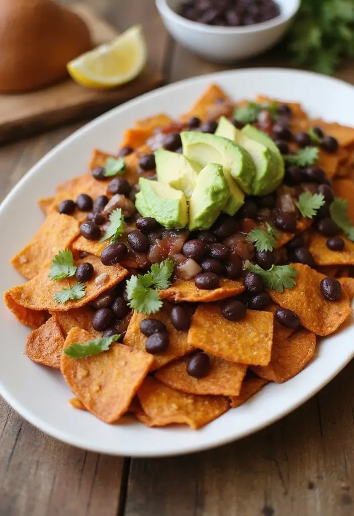 29 Healthy Fall Recipes Dinner Ideas That Warm the Soul - 24. Loaded Sweet Potato Nachos