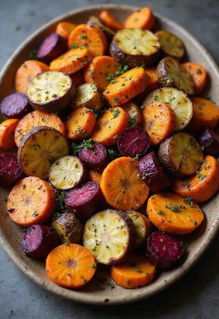 29 Healthy Fall Recipes Dinner Ideas That Warm the Soul - 25. Roasted Root Vegetable Medley