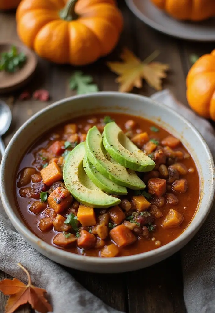 29 Healthy Fall Recipes Dinner Ideas That Warm the Soul - 29. Vegan Pumpkin Chili