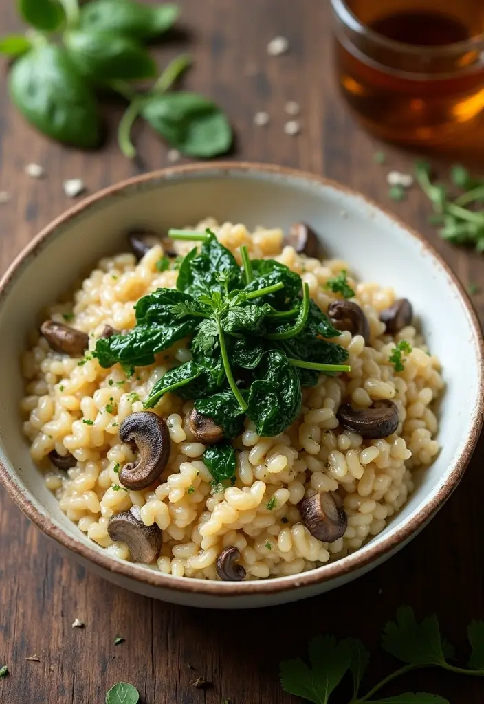 29 Healthy Fall Recipes Dinner Ideas That Warm the Soul - 3. Creamy Mushroom and Spinach Risotto