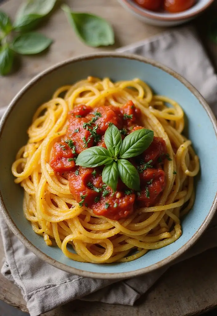 29 Healthy Fall Recipes Dinner Ideas That Warm the Soul - 8. Spaghetti Squash with Tomato Basil Sauce