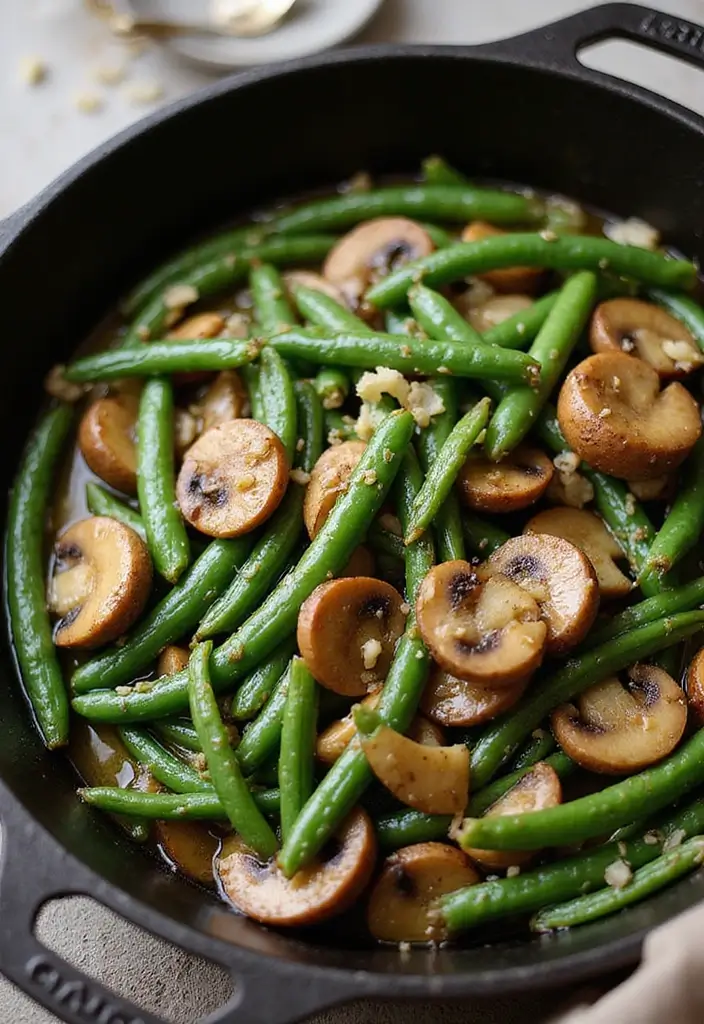 29 Healthy Green Bean Recipes That Brighten the Plate - 11. Sautéed Green Beans with Mushrooms