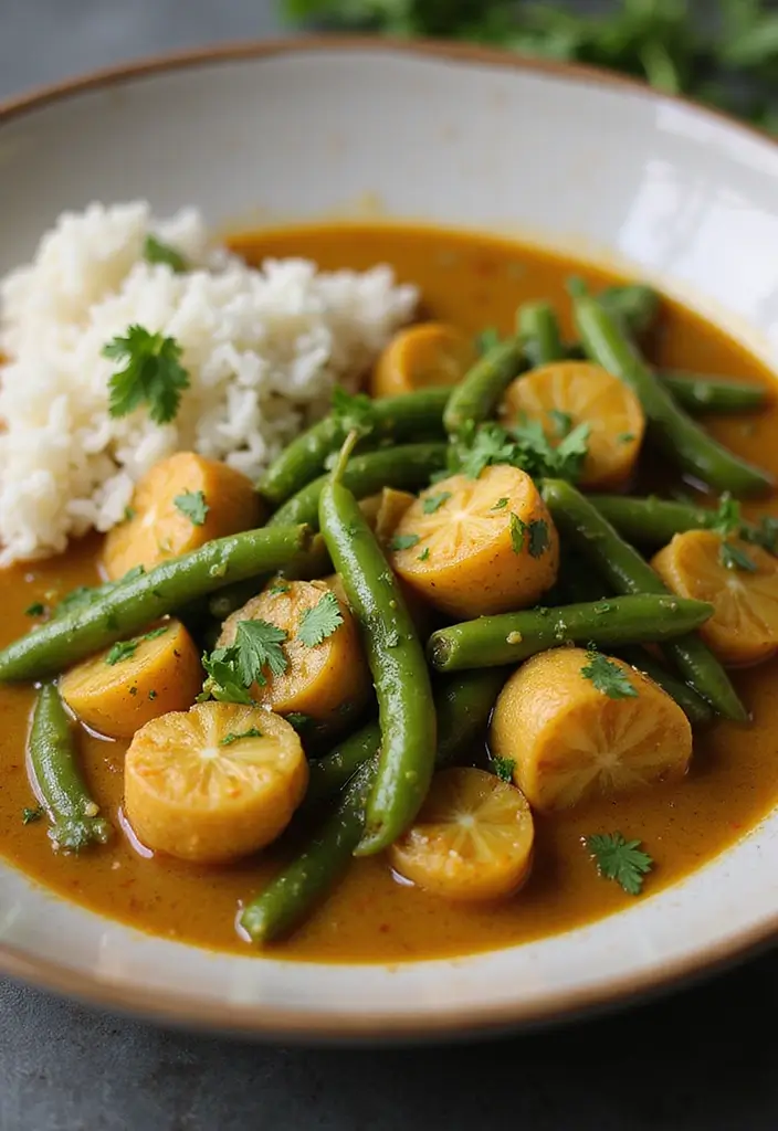 29 Healthy Green Bean Recipes That Brighten the Plate - 17. Green Bean and Potato Curry