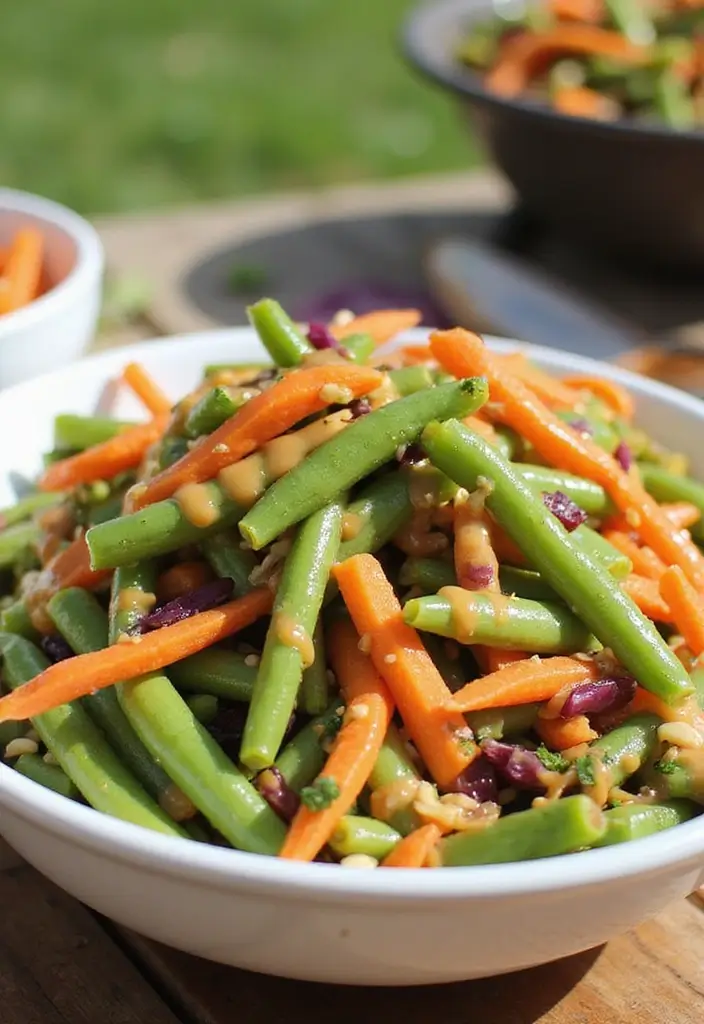 29 Healthy Green Bean Recipes That Brighten the Plate - 19. Green Bean and Carrot Slaw