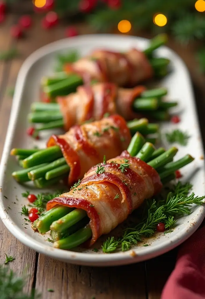 29 Healthy Green Bean Recipes That Brighten the Plate - 20. Green Bean and Bacon Bundles