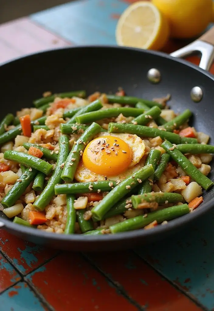 29 Healthy Green Bean Recipes That Brighten the Plate - 27. Green Bean and Egg Stir-Fry