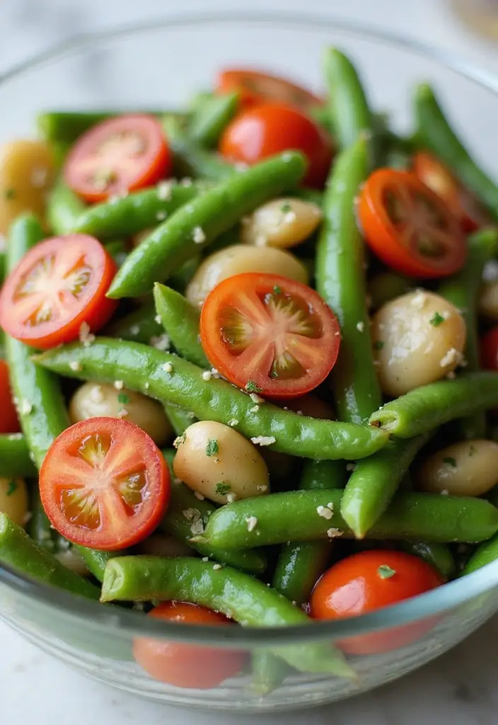 29 Healthy Green Bean Recipes That Brighten the Plate - 4. Green Bean and Tomato Salad