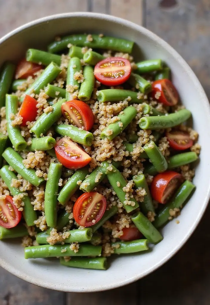 29 Healthy Green Bean Recipes That Brighten the Plate - 8. Green Bean Quinoa Bowl