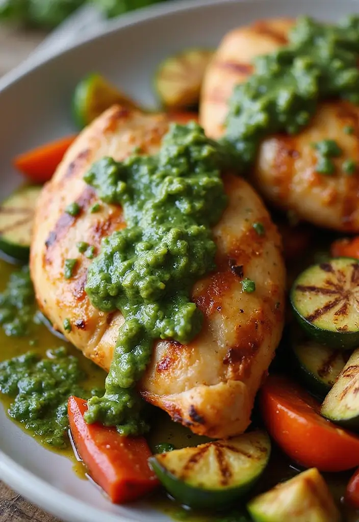 29 Healthy Grilled Chicken Recipes That Are Full of Flavor - 18. Grilled Chicken with Chimichurri Sauce