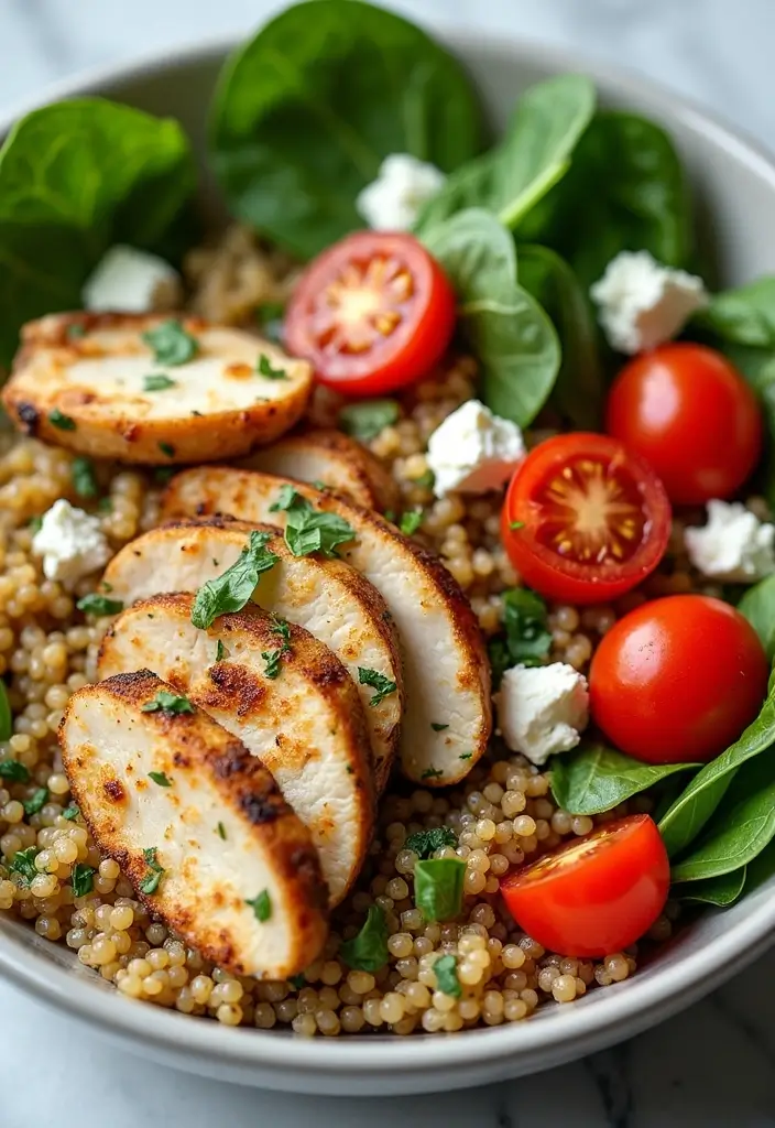 29 Healthy Grilled Chicken Recipes That Are Full of Flavor - 21. Grilled Chicken and Quinoa Bowl