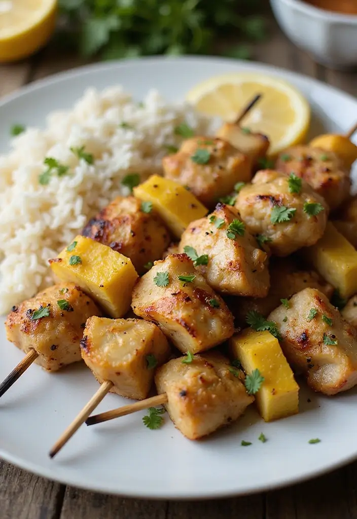 29 Healthy Grilled Chicken Recipes That Are Full of Flavor - 22. Grilled Chicken and Pineapple Skewers