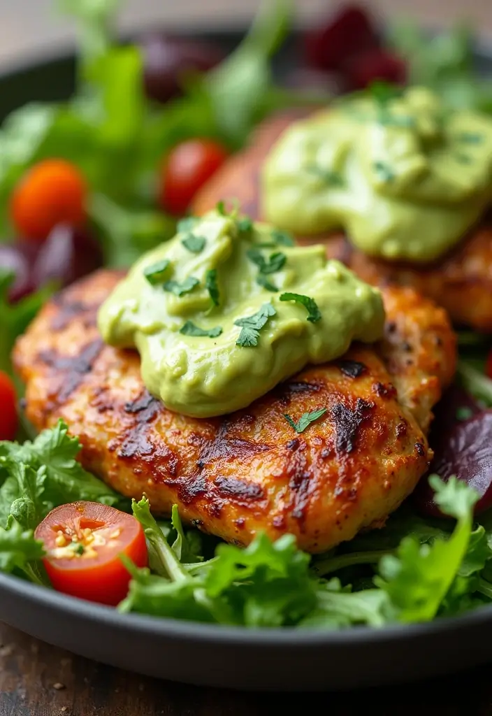 29 Healthy Grilled Chicken Recipes That Are Full of Flavor - 23. Grilled Chicken with Creamy Avocado Sauce