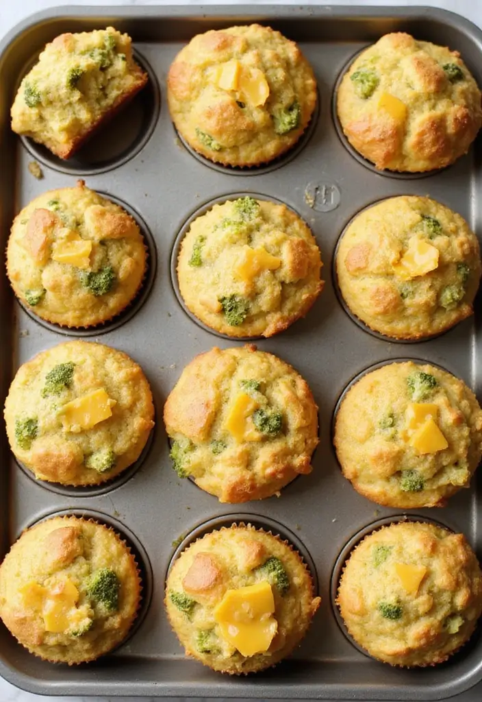 29 Healthy Recipes for Kids That They’ll Actually Eat - 17. Broccoli Cheddar Muffins