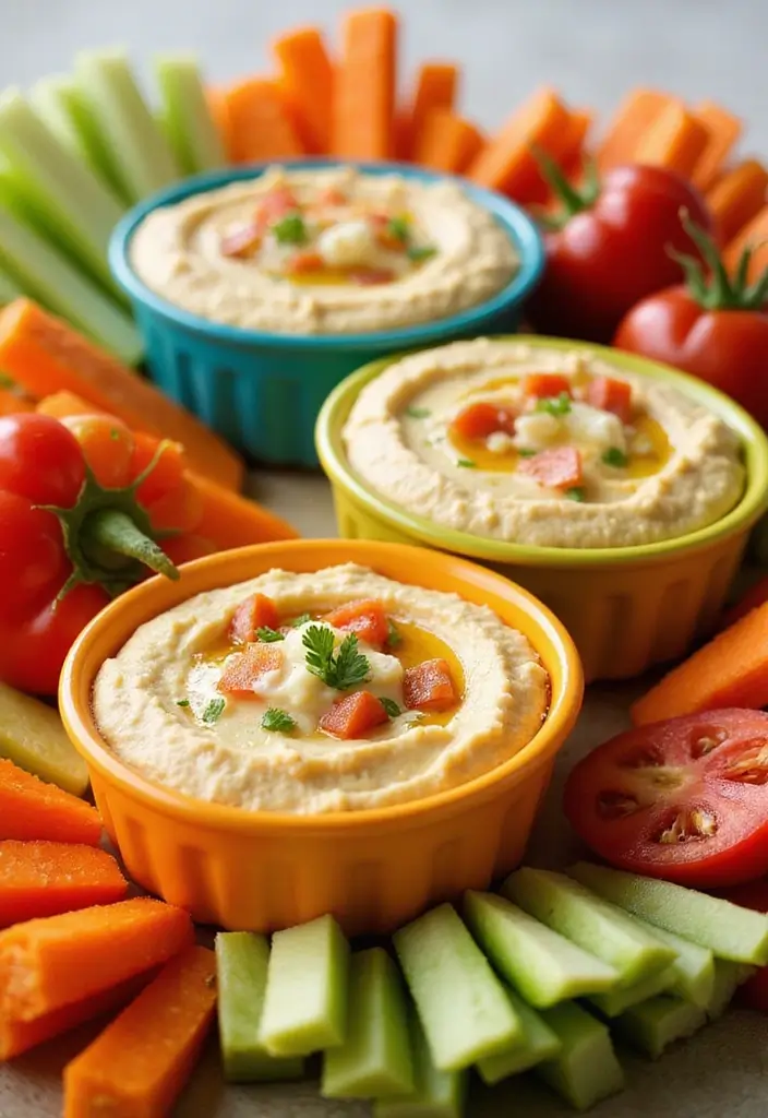29 Healthy Recipes for Kids That They’ll Actually Eat - 22. Veggie Hummus Cups