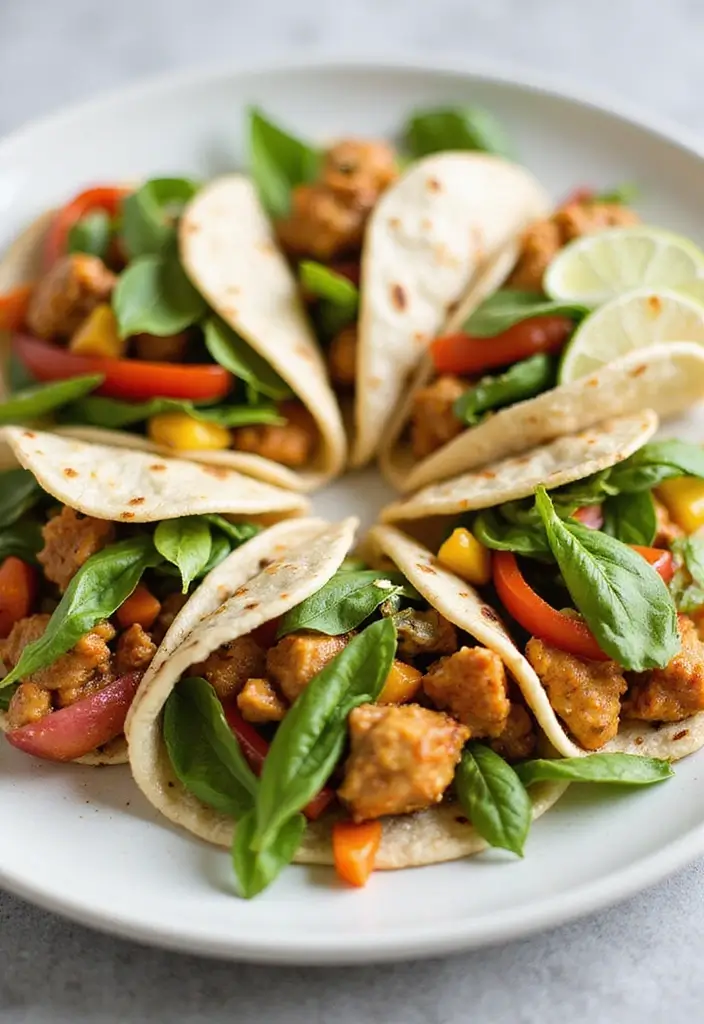 29 Rice Paper Recipes Healthy Rolls and Wraps You’ll Love - 11. Thai Basil Chicken Wraps