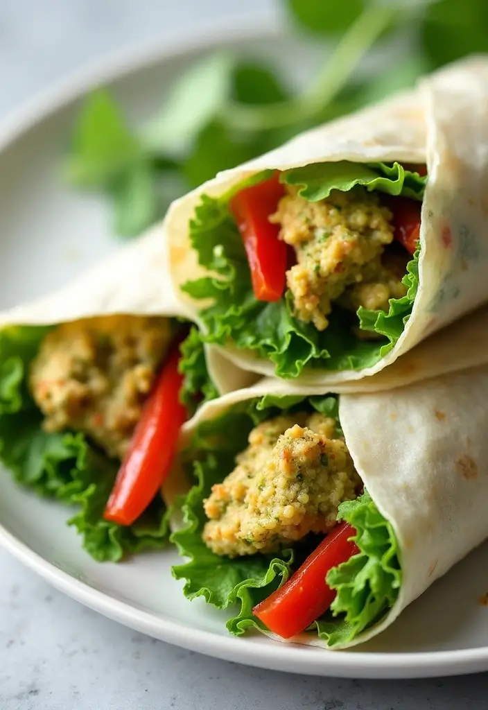 29 Rice Paper Recipes Healthy Rolls and Wraps You’ll Love - 13. Pesto Chicken Wraps