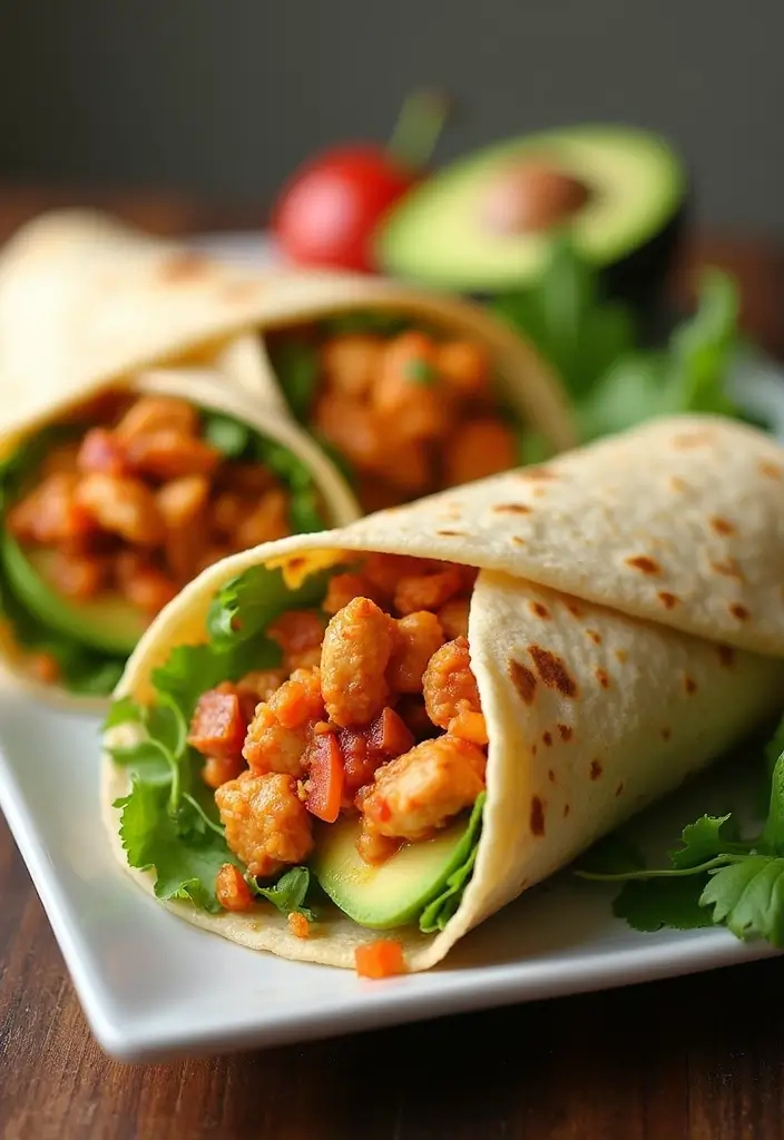 29 Rice Paper Recipes Healthy Rolls and Wraps You’ll Love - 15. Chipotle Chicken Wraps