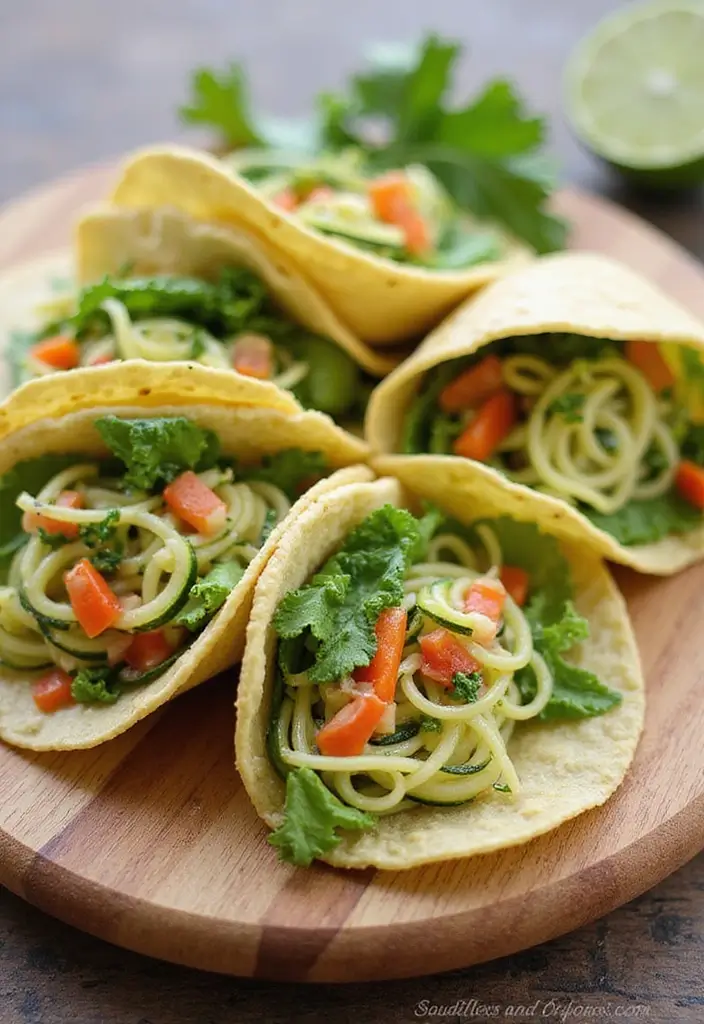 29 Rice Paper Recipes Healthy Rolls and Wraps You’ll Love - 17. Zucchini Noodle Wraps