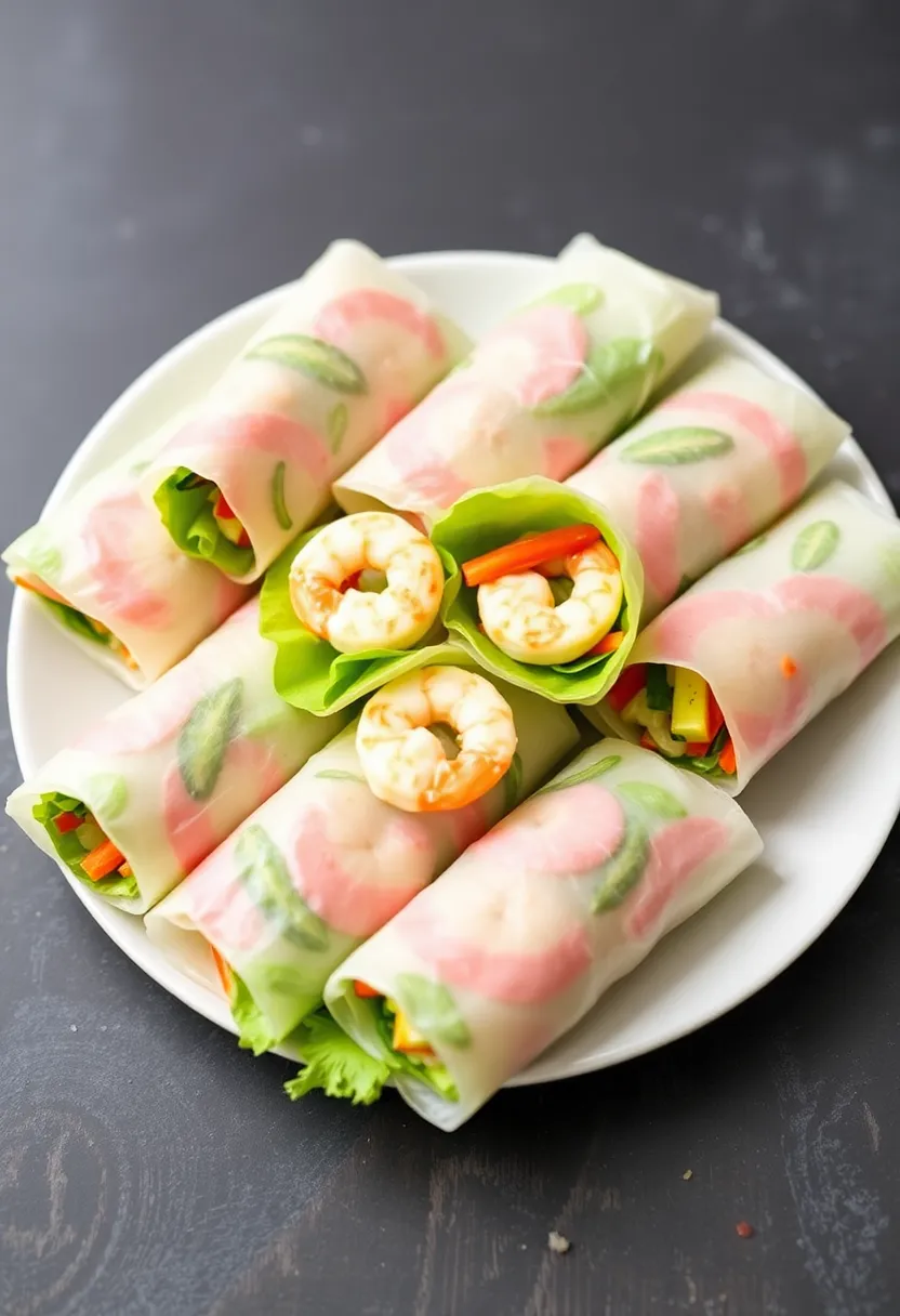 29 Rice Paper Recipes Healthy Rolls and Wraps You’ll Love - 22. Garlic Shrimp Rice Paper Rolls