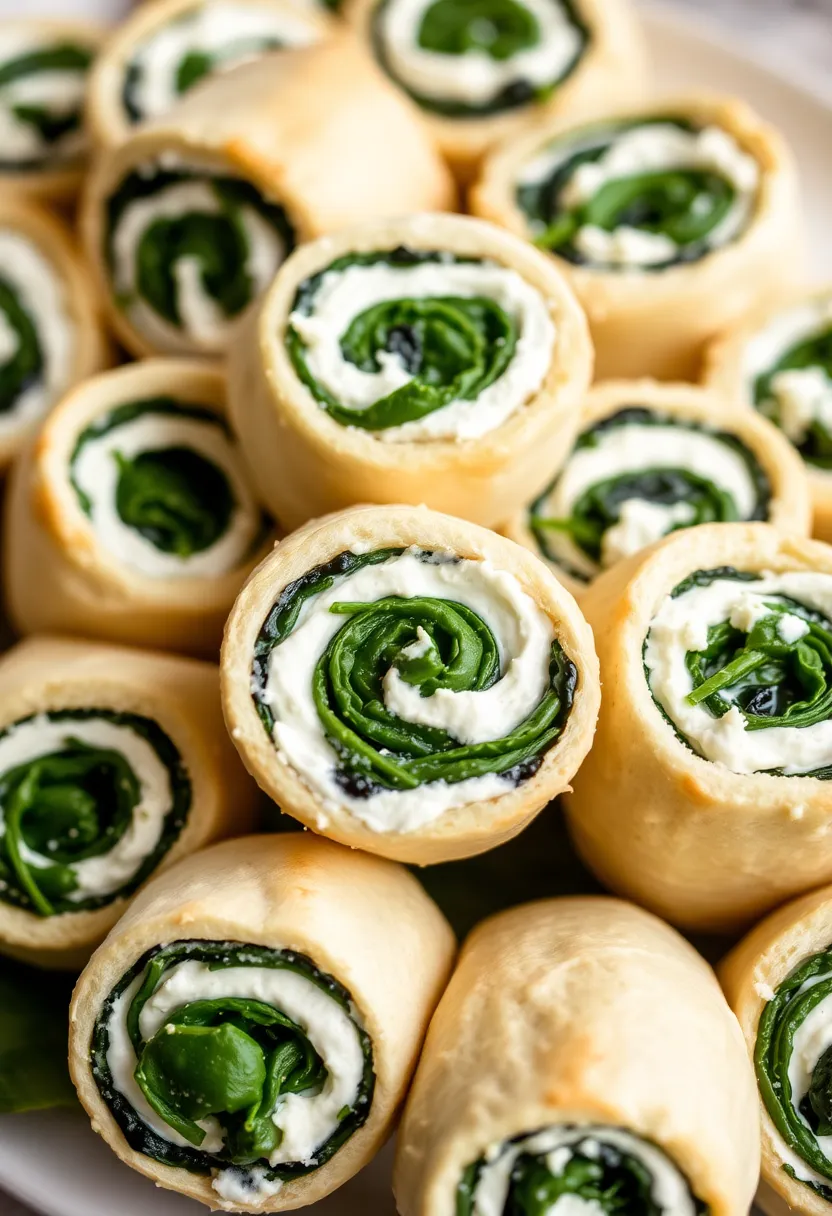 29 Rice Paper Recipes Healthy Rolls and Wraps You’ll Love - 27. Spinach and Cream Cheese Rolls