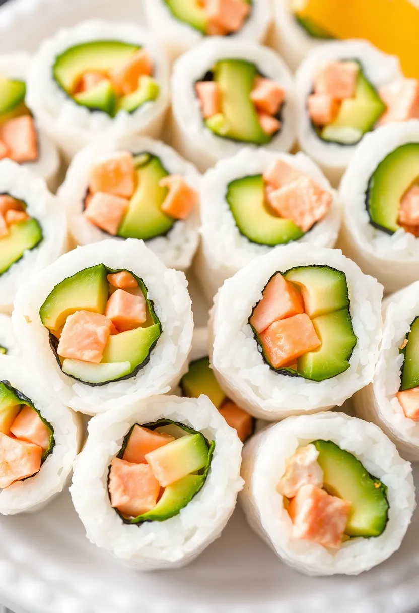 29 Rice Paper Recipes Healthy Rolls and Wraps You’ll Love - 29. Mini Sushi Rolls