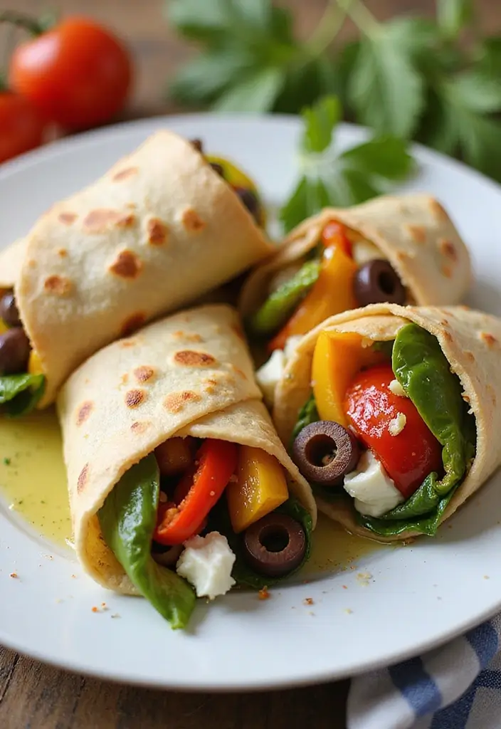 29 Rice Paper Recipes Healthy Rolls and Wraps You’ll Love - 4. Mediterranean Veggie Rolls