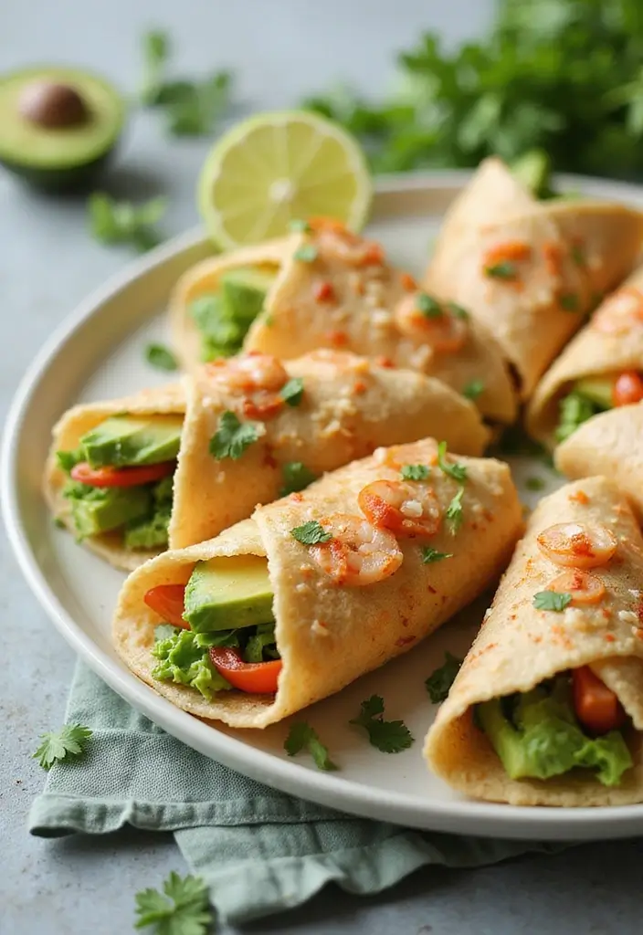 29 Rice Paper Recipes Healthy Rolls and Wraps You’ll Love - 5. Shrimp Avocado Rolls