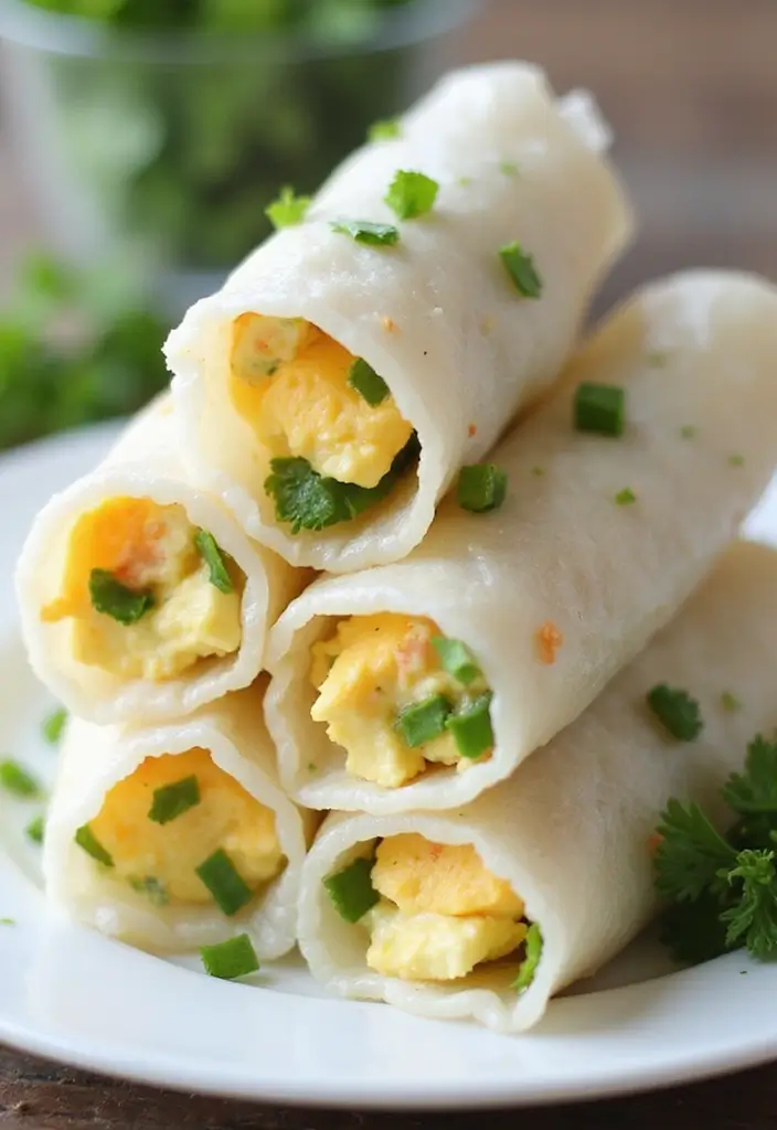 29 Rice Paper Recipes Healthy Rolls and Wraps You’ll Love - 8. Egg Salad Rice Paper Rolls