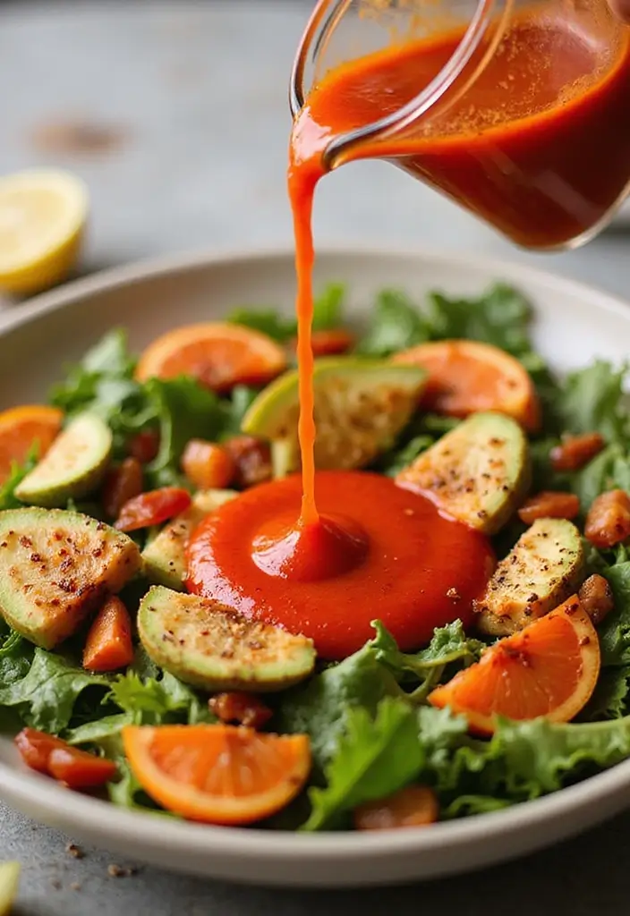 29 Salad Dressing Recipes Healthy and Delicious - 10. Roasted Red Pepper Dressing