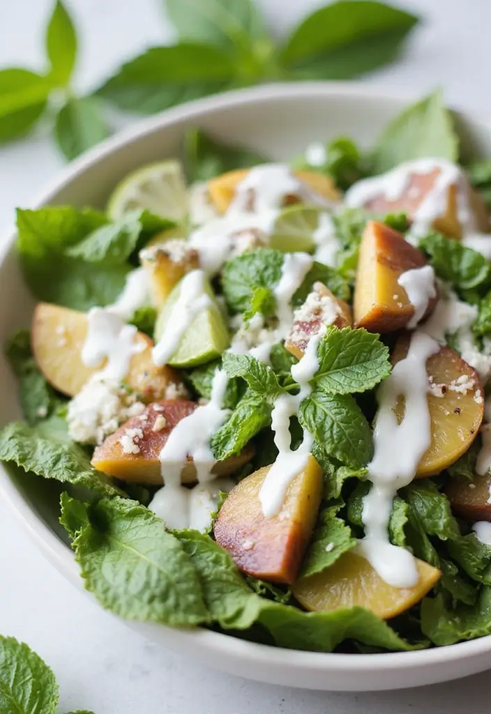 29 Salad Dressing Recipes Healthy and Delicious - 15. Mint Yogurt Dressing