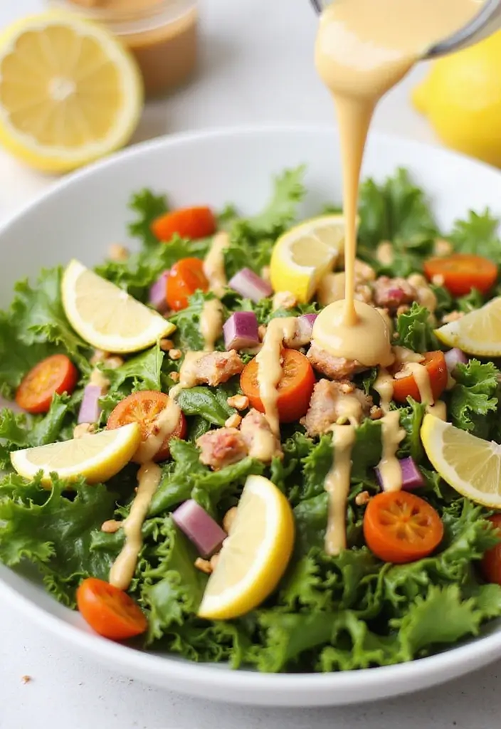 29 Salad Dressing Recipes Healthy and Delicious - 2. Lemon Tahini Dressing