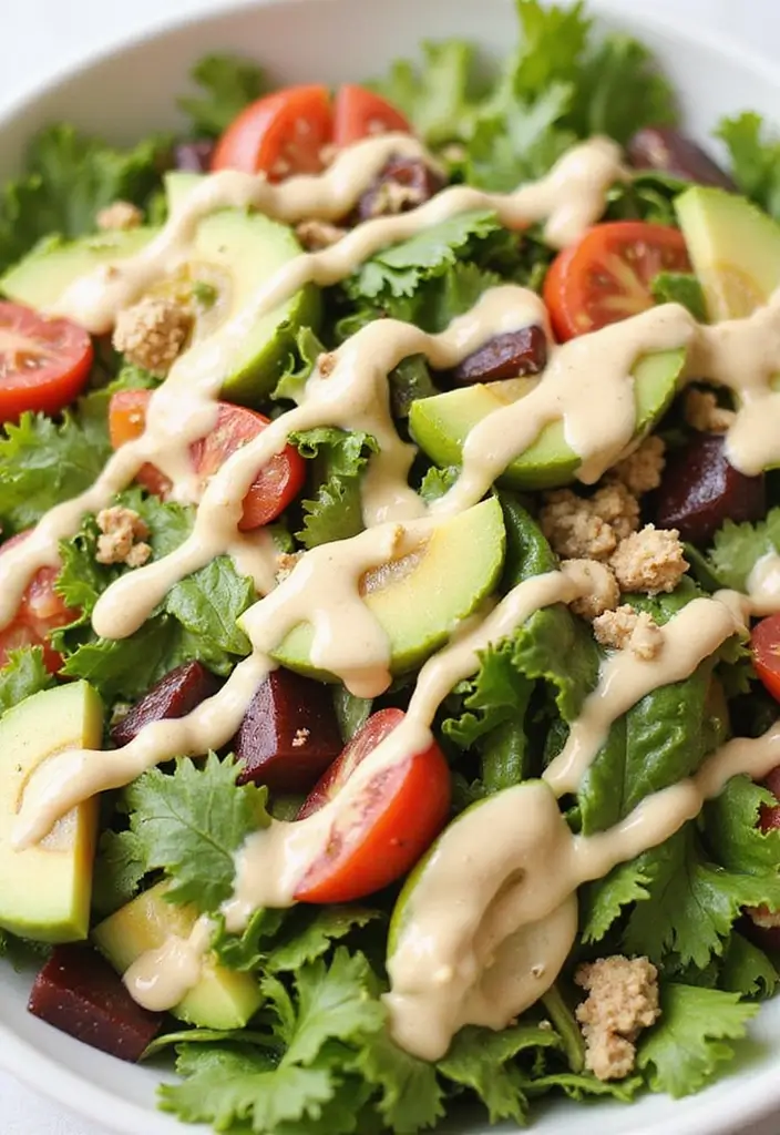29 Salad Dressing Recipes Healthy and Delicious - 21. Garlic Tahini Dressing