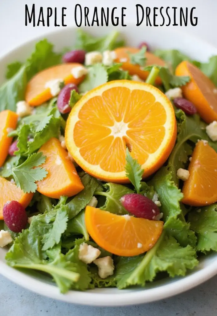 29 Salad Dressing Recipes Healthy and Delicious - 26. Maple Orange Dressing