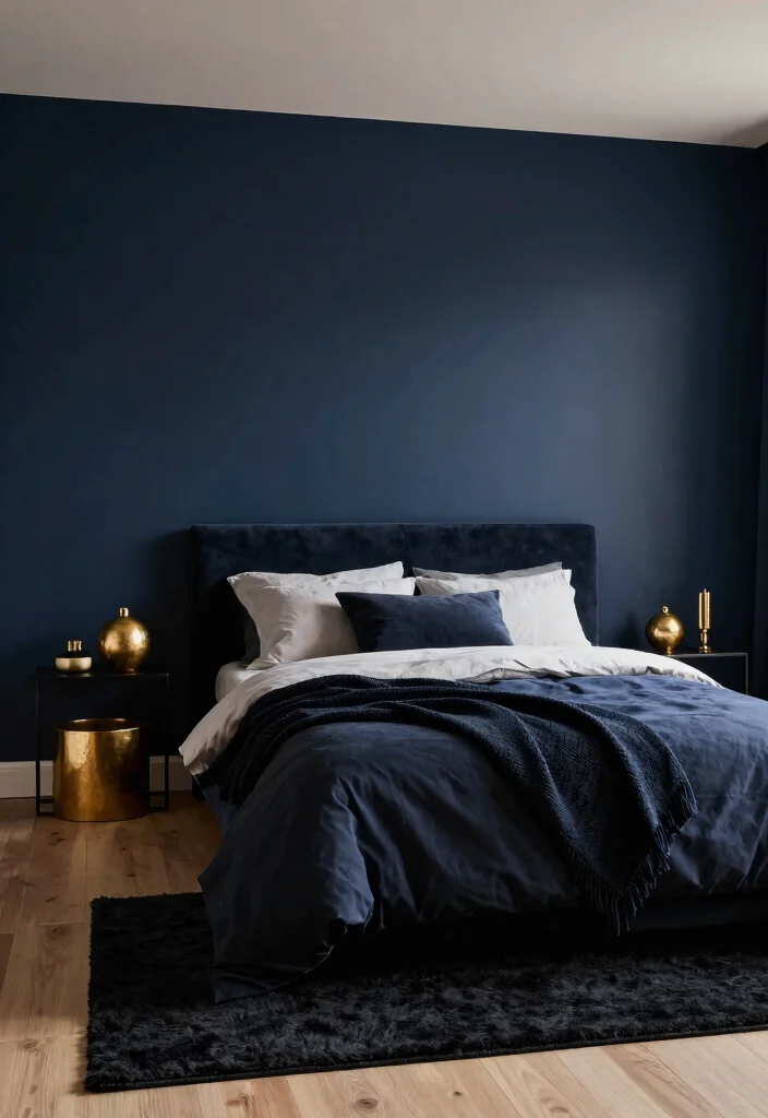 15 Black Rug Bedroom Ideas With Moody Modern Vibes - 2. Bold Accent Walls 1
