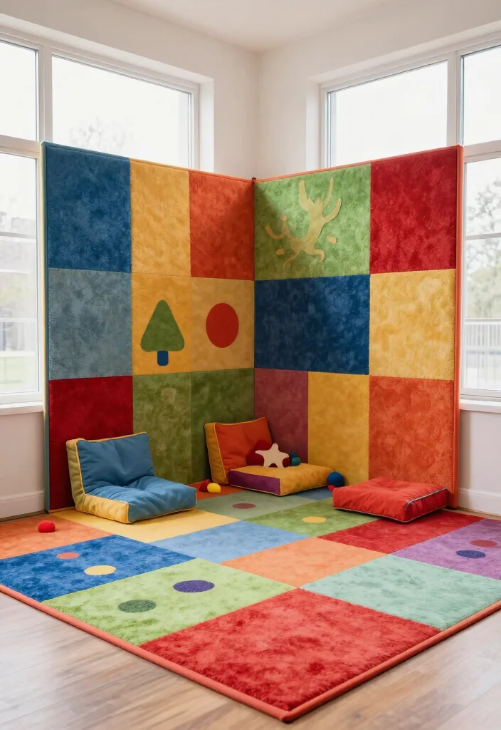 15 Carpet on Wall Ideas With Bold Textured Style - 15. Interactive Carpet Walls 1