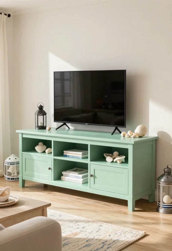 15 Island TV Unit Ideas With Modern Minimal Style - 13. Nautical Touches 1