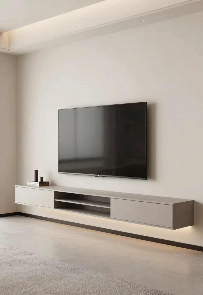 15 Island TV Unit Ideas With Modern Minimal Style - 8. Floating Island Units 1